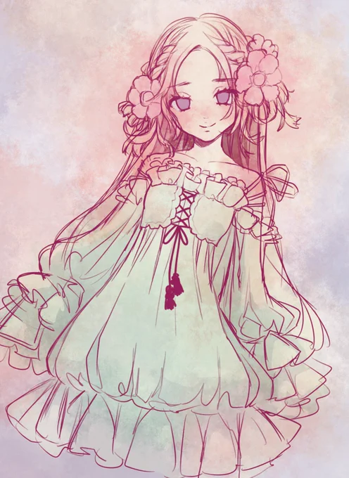 こんにちは#お絵描き #イラスト 