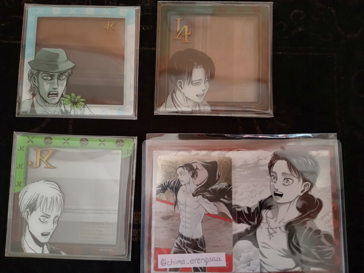 chima_erengaaa's tweet photo. 【交換/譲渡】進撃の巨人 オンライン展覧会  スクカー　ハート缶バッジ　バレンタイン　特典　ホワイトデー

譲)
アルミン、ミカサ、リヴァイ、ジャン、ハンジ、エルヴィン、サシャ、マルコ、ライナー

求)
同種エレン、異種エレン、固定ツイの物、定価+送料

検索からでもお気軽にお声掛けください。 https://t.co/eFvgby8Iod