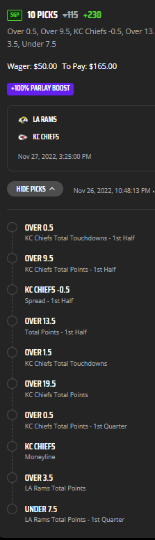 100% profit boost thanks to <a href="/DKSportsbook/">DraftKings Sportsbook</a>