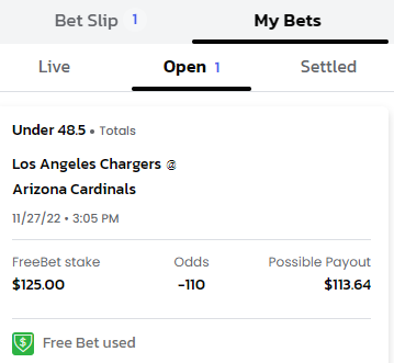 Using the 3rd of the free plays here and will try to use the last free play for a live bet to set up a middle