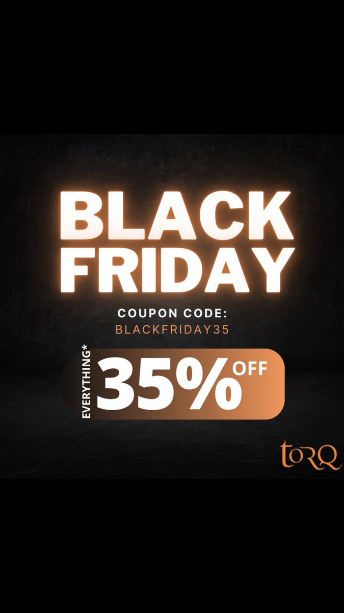 35% korting met kortingscode : blackfriday35
Geldig tot en met maandag 28.11.2022
Webshop : TORQEUROPE.EU
#torq #torqfuelled #BlackFriday