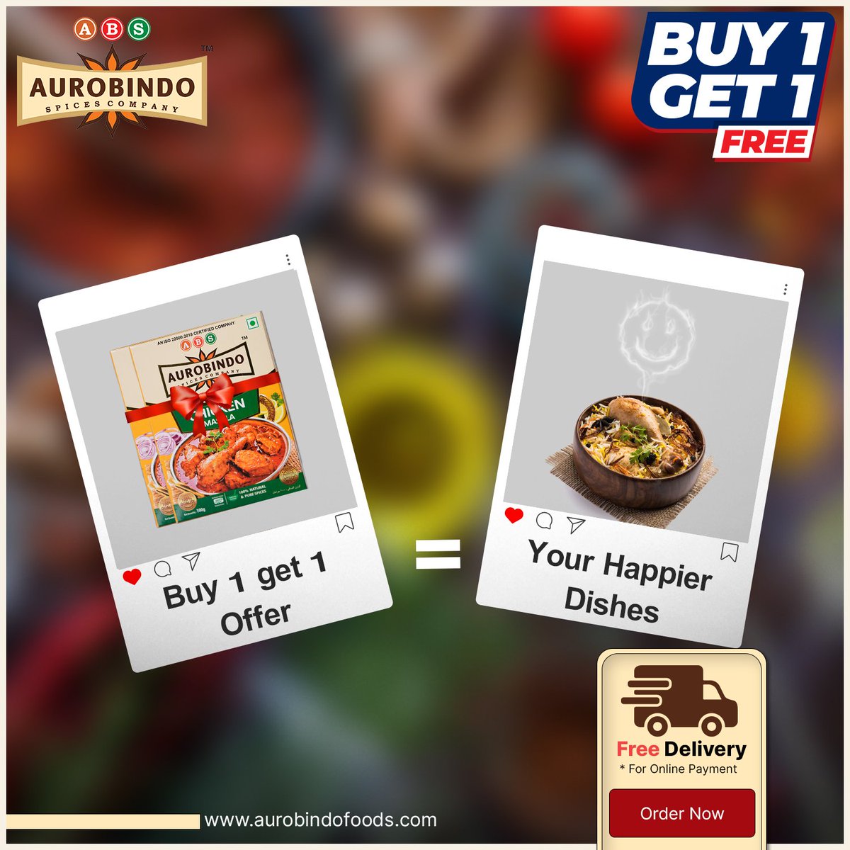AurobindoSpices's tweet photo. We are overwhelmed with the orders that we are receiving and happy to deliver double happiness to you all.

TAKE 2 AND PAY FOR 1

https://t.co/dDMDd9kly0
Call: 8374418009.

#sundayspecial #indianspices #pickles #chicken #mutton #eggmasala #authentic #aurobindospices #buy1get1free https://t.co/VBVUk3Bi8L