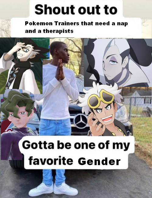 I'm shocked no one has done this yet #Pokemon #Grimsley #Piers #Guzma #brassius