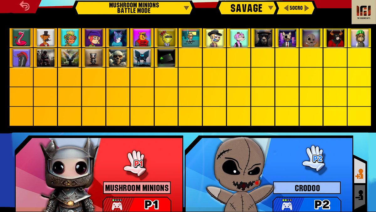 MinionsMushroom's tweet photo. New Collections can now battle against other collections in Savage mode!

BATTLE NOW
https://t.co/rZYhPie3B1
[Need 5 of any of the collections below to enter battle]

Which fighters will you pick? Which collection will win the most??   

#cro #cronos #crofam #battle #fight https://t.co/jfhwoXpBEF