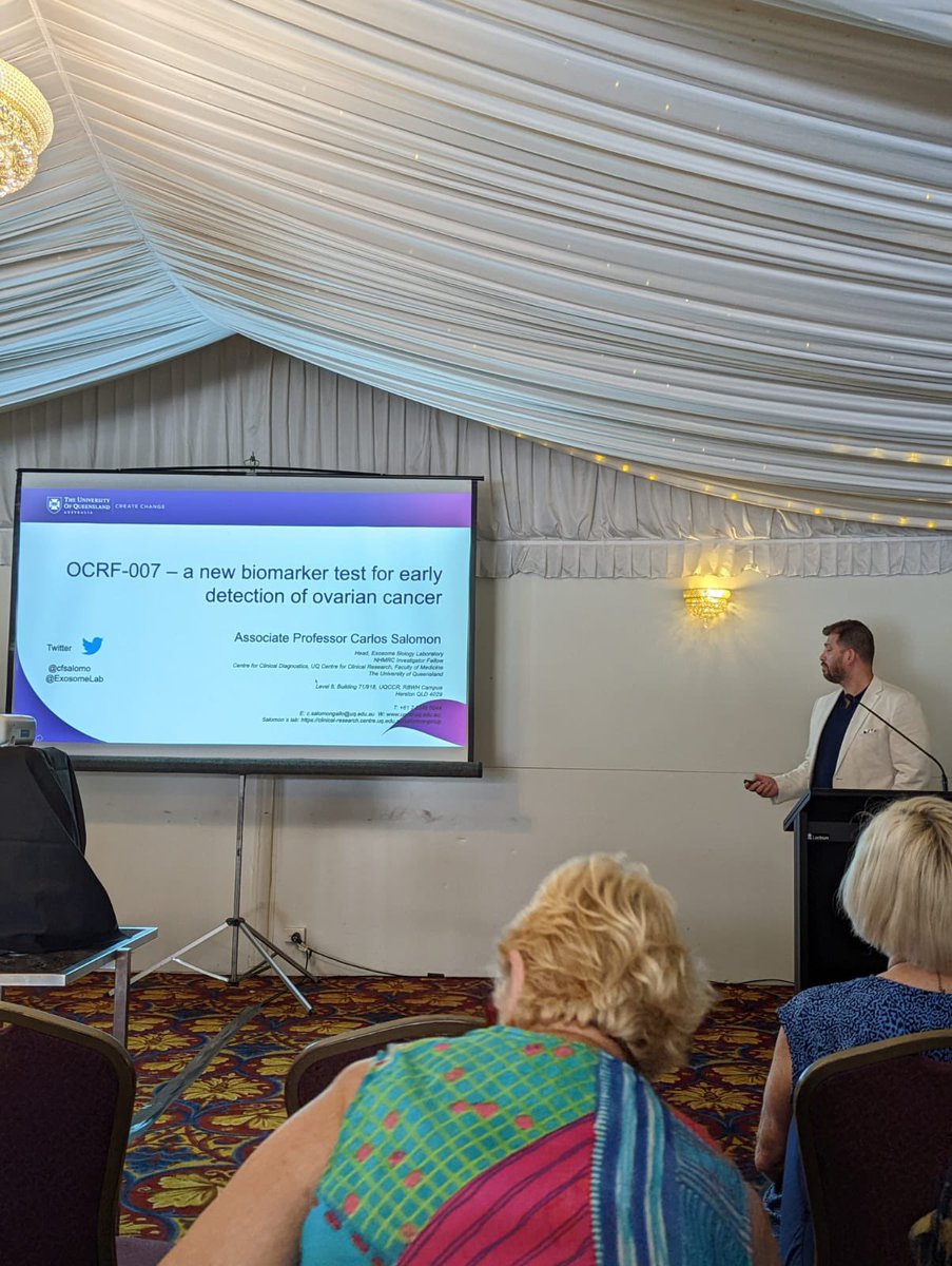 Happy Sunday everyone! Today I have the privilege to present the progress of our ovarian cancer test with the Lions Medical Research Foundation #LMRF “Research is tomorrow’s hope” at their Annual meeting - <a href="/UQMedicine/">UQ Medicine</a> @ocrfaustralia @ExosomeLab