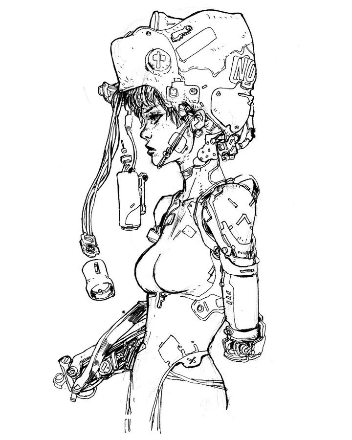 alexcipriano's tweet image. Have a great weekend, everyone!

#cyberpunk #mecha #sketch #art #girls #robotgirls #scifi #drawing