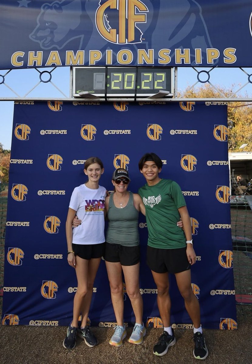 Great job competing at State today Cyrus Justiniani (16:23.9) and Kianna Larsson (18:54.6) Rio Cross Country is so proud of you. ⁦<a href="/OneRioAmericano/">OneRio Americano</a>⁩  ⁦<a href="/cifsjs/">CIF Sac-Joaquin Section</a>⁩