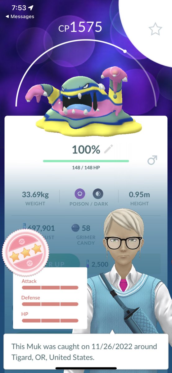 James55842203's tweet photo. @PokemonGoApp  hatched a 7km and evolved it after one of my favorite Pokémon so glad to have alolan form and 100% https://t.co/Wv7j871L76