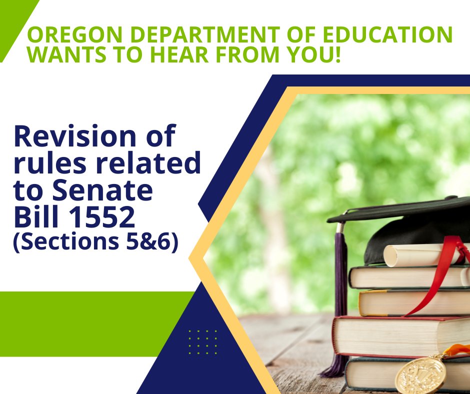 FACTOregon's tweet image. The Oregon Department of Education (ODE) WANTS to hear from YOU! Share your input on this directive.

Survey: bit.ly/3AGcZiA
Engagement session registration: bit.ly/3VkBD0a