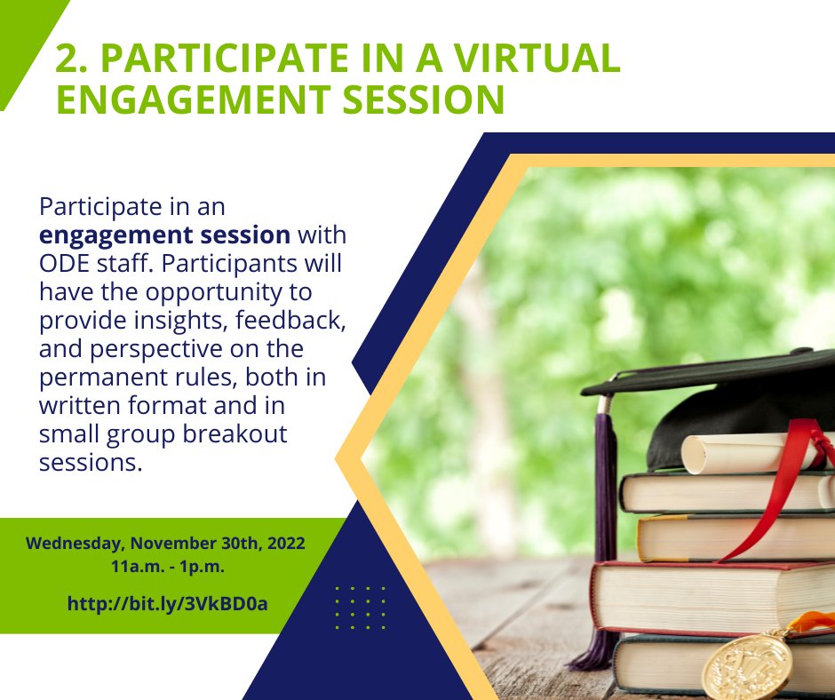 FACTOregon's tweet image. The Oregon Department of Education (ODE) WANTS to hear from YOU! Share your input on this directive.

Survey: bit.ly/3AGcZiA
Engagement session registration: bit.ly/3VkBD0a