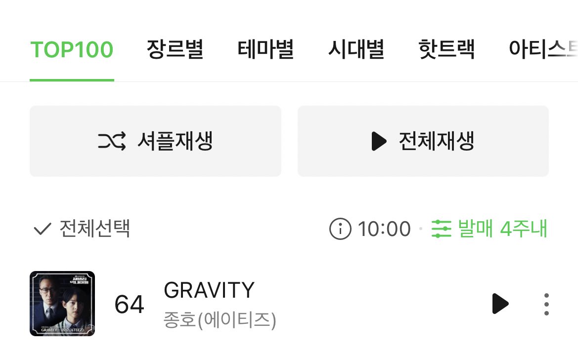 JONGHO_ch2's tweet photo. 멜론 64위??????
지금까지 중에 젤 높아🥹🥹 스밍해야지💪 https://t.co/2oneosEz91