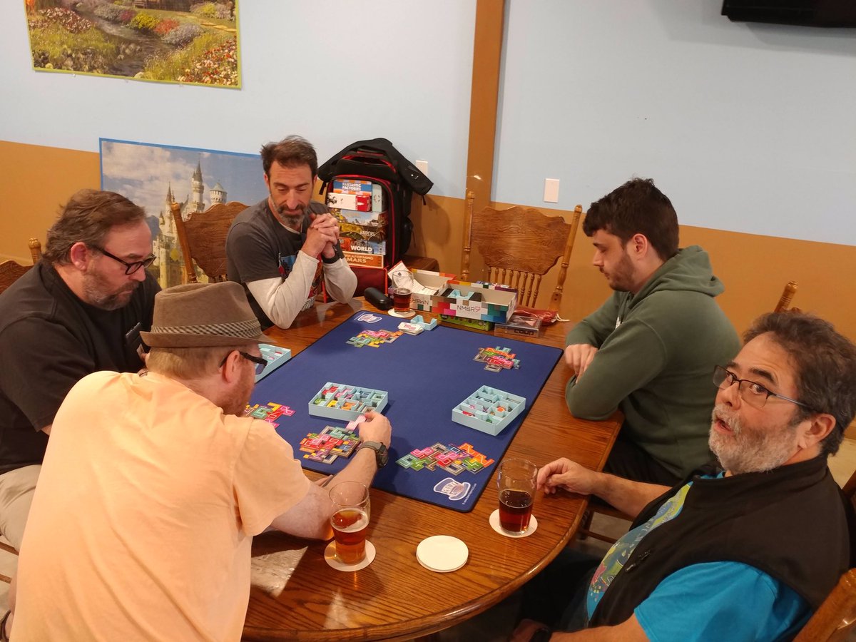 BoardGameBloke's tweet photo. Pics from yesterdays #FATDOG2022 #VCSBG #boardgame event in Moorpark. A total of 24 new &amp; old hands attended. Welcome folks. saw at least 21 different #boardgames being played. I played 2 games that were new to me. Thanks to all who taught games. https://t.co/SIbqFSarMc