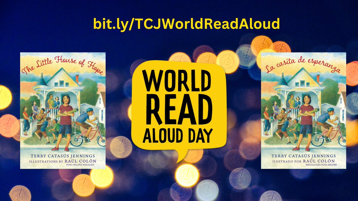 #Teachers  I'll be doing 25-30 minute visits in English and/or Spanish for WRA. The Little House of Hope is a beautiful story about immigrants, and about kindness. Sign up for a time slot at bit.ly/TCJWorldReadAl…  @HolidayHouseBks @LasMusasBooks @BOOKGUILDDC @SCBWIMidAtlanti