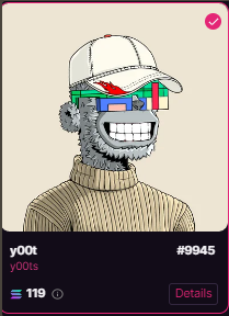 DeGoddessNFTs's tweet photo. y00ts is waiting for new owner.
If you mint this ticket u will be owner of this y00ts ๐ฅ
Mint link : https://t.co/FEVeUZBYgW
y00ts will be airdrop to mint wallet. https://t.co/dY28SGki50