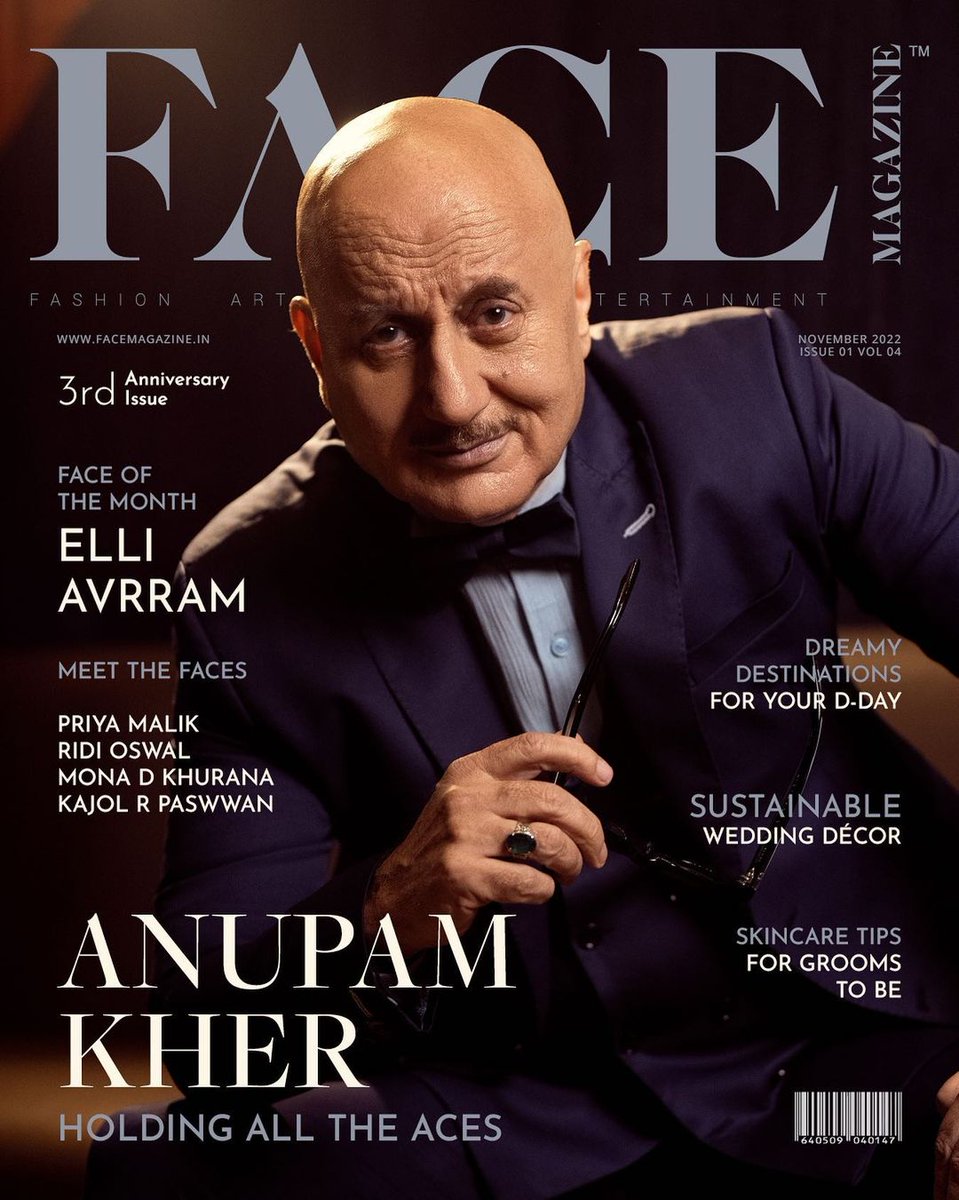 November edition of #FACEmagaZine with, <a href="/AnupamPKher/">Anupam Kher</a>
