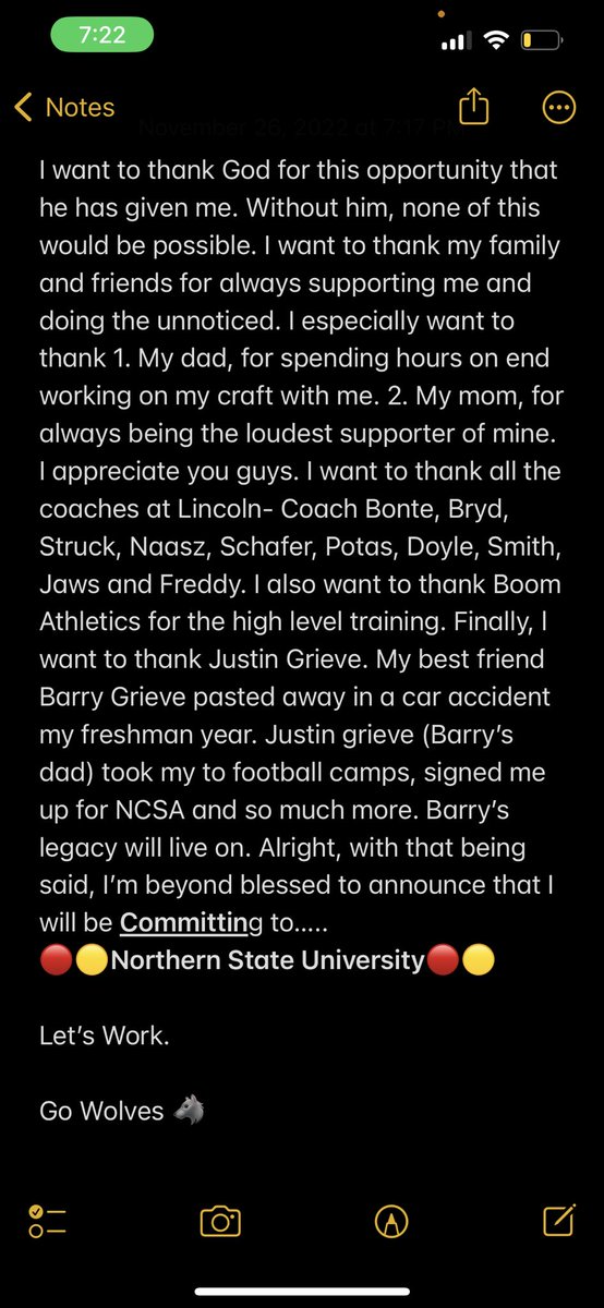 TrentonPeters18's tweet photo. Beyond blessed to announce that I will be continuing my academic and athletic career to… 
🔴🟡Northern State University 🟡🔴

Time to work🐺 https://t.co/HMIzL7utPu