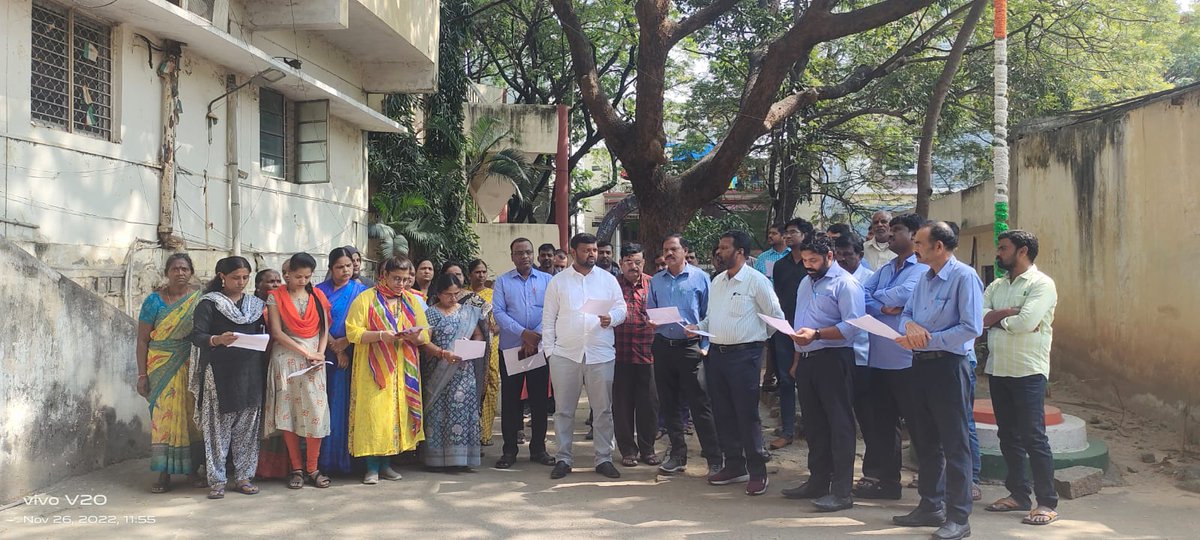 Constitution day pledge in SRNagar Division office pemises along with the staff
DGM