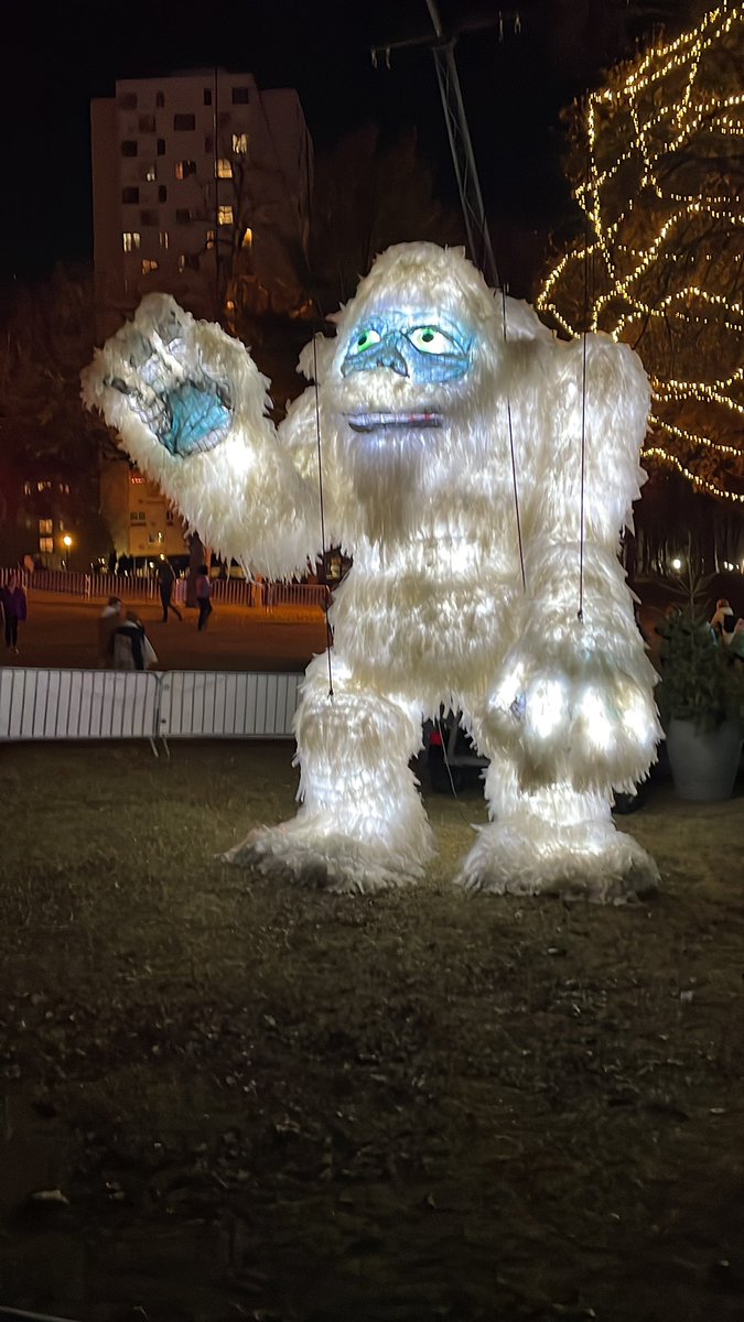 Somebody tell <a href="/joshuagates/">Josh Gates</a> that I found the #yeti In #downtown #Minneapolis of all places!  With <a href="/SamBStrand/">Sam Bishop-Strand</a> #ExpeditionUnknown #ExpeditionX  <a href="/Holidazzle/">Holidazzle</a>