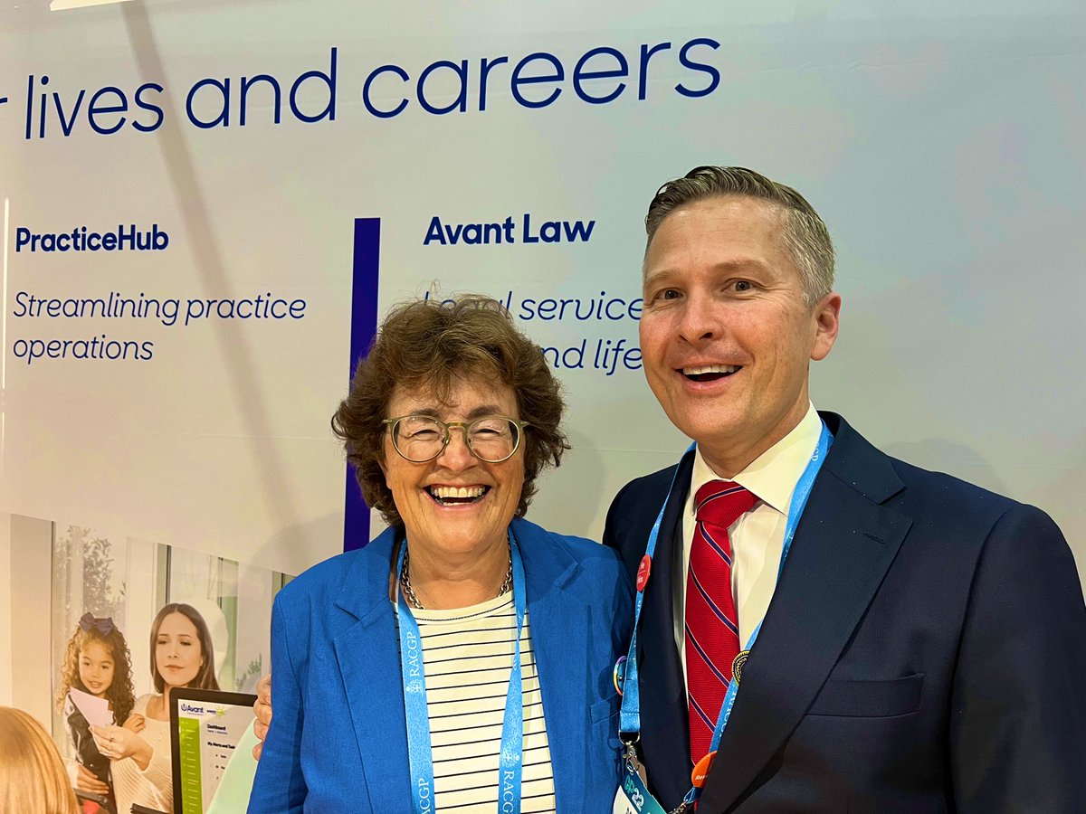 Look who I found 👀. Great catchup with my <a href="/avantmutual/">Avant Mutual</a> predecessor, <a href="/BrownePenny/">Penny Browne</a> <a href="/RACGP/">RACGP</a> conference #GP22Connect
