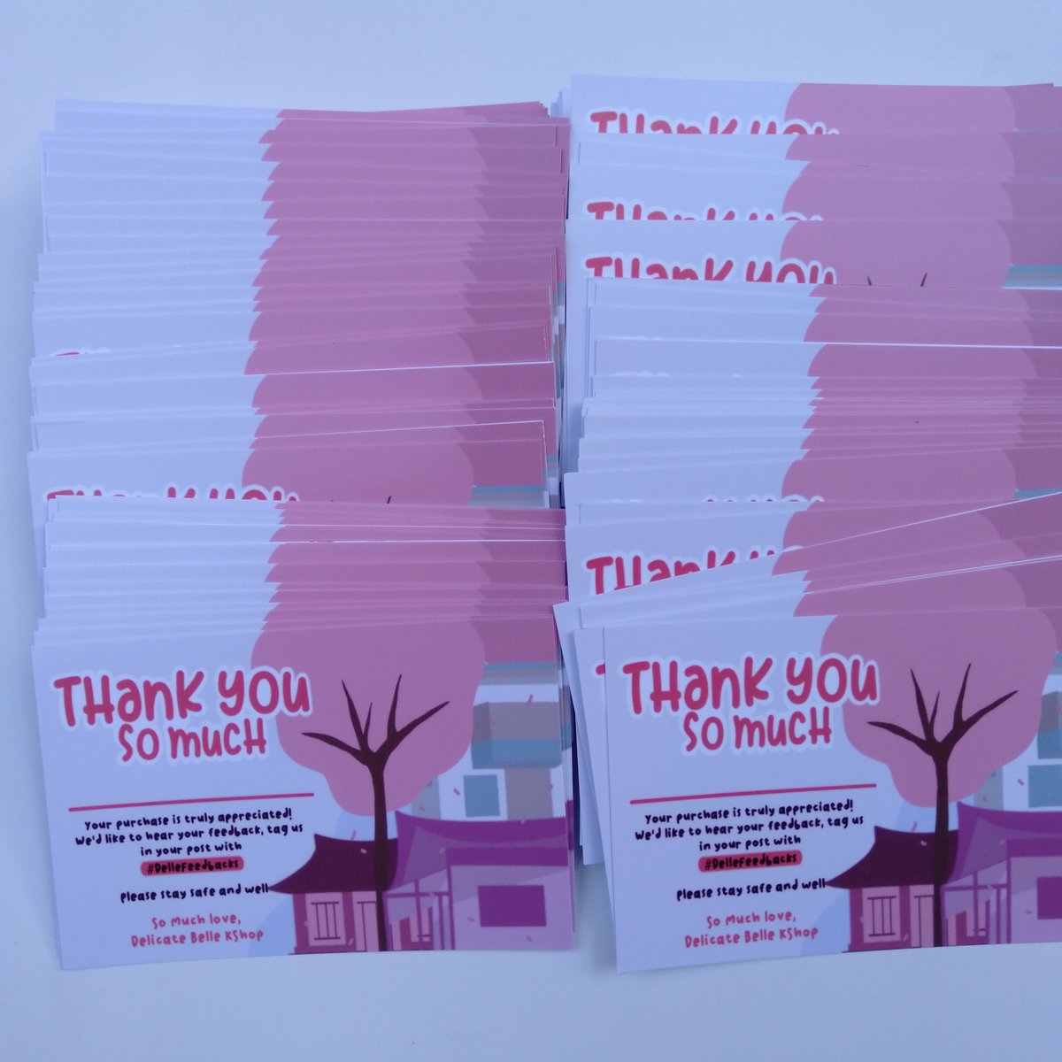 SHOPDELLEPH's tweet photo. Thank you @amv_prints for printing our shop's thank you card. Super b ang quality!  We'll definitely order again. Recommended printing shop check them out! 🥰

#AMVFeedbacks https://t.co/ao0ema6d2b