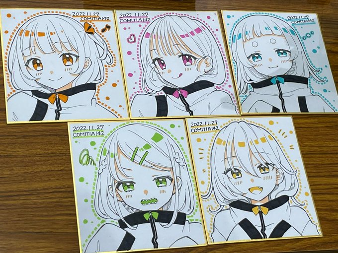 色紙ひとまず5枚ご用意しました!
順次増やしていく予定です😭🙏 