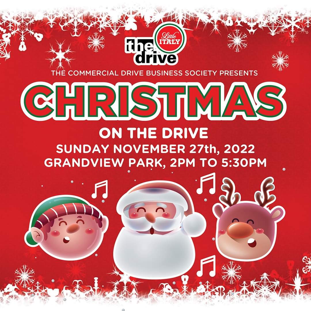 Commercial Drive (@commerciald) on Twitter photo One more sleep.
Christmas on The Drive!
Sunday November 27th
Grandview Park
#Free #alleges
<a href="/ParkBoard/">Vancouver Board of Parks and Recreation</a>
<a href="/VIAwesome/">Vancouver Is Awesome</a> One more sleep.
Christmas on The Drive!
Sunday November 27th
Grandview Park
#Free #alleges
<a href="/ParkBoard/">Vancouver Board of Parks and Recreation</a>
<a href="/VIAwesome/">Vancouver Is Awesome</a>