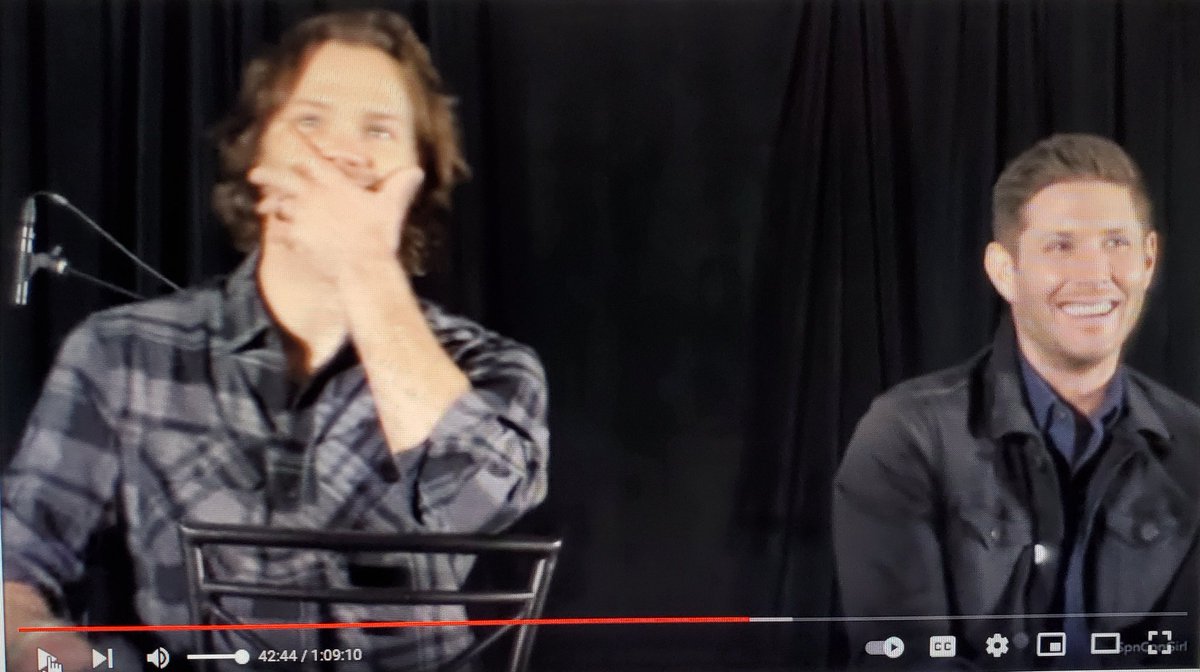 FangasmSPN's tweet photo. . @jarpad and @JensenAckles making each other laugh every single panel. Instant endorphin rush. #SPNConPanelSaturday #SPNJAX2018 #Supernatural https://t.co/aJufIaFEzq