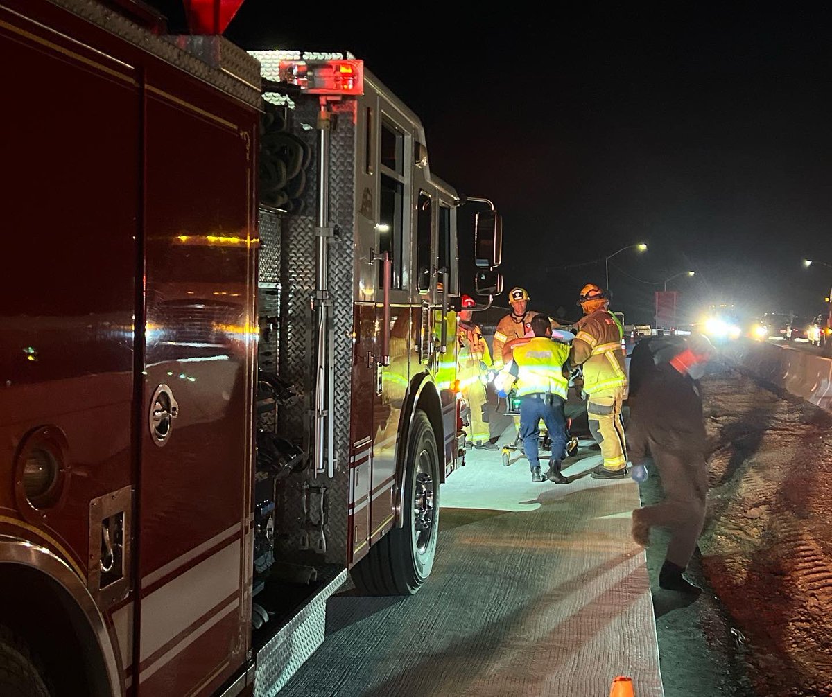 montecitofire's tweet photo. MULTI-VEHICLE CRASH: Highway 101 northbound is closed at Ortega Hill Rd. following a multi-vehicle traffic collision Saturday night. 7 vehicles and 1 motorcyclist involved. Montecito firefighters responded to the incident at approximately 5:20 p.m.
1/2 https://t.co/nSCCeU4Vua
