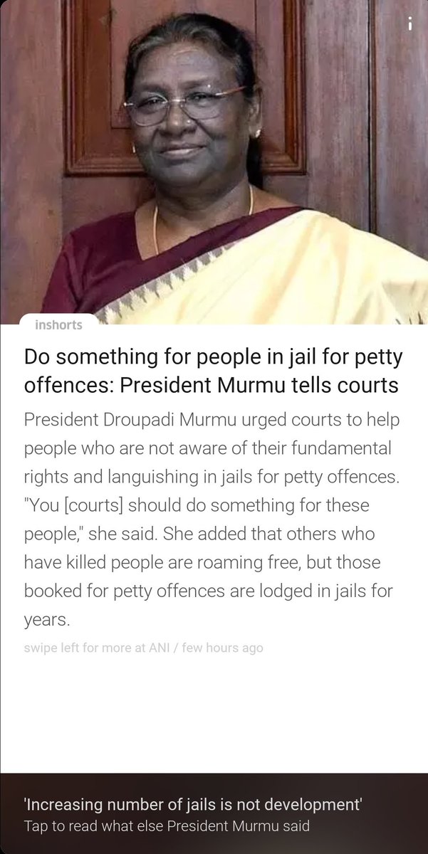 prakash_ind25's tweet photo. @rashtrapatibhvn Madam pls also ask court, not easily grants bails to whom already on bail. Criminals don't have fear of law, some people are granted bail more than 10-20 and more time. Is it fair to common man who follow the law. Pls do something concrete @PMOIndia @Bharat001P https://t.co/NYwOSDr5lY