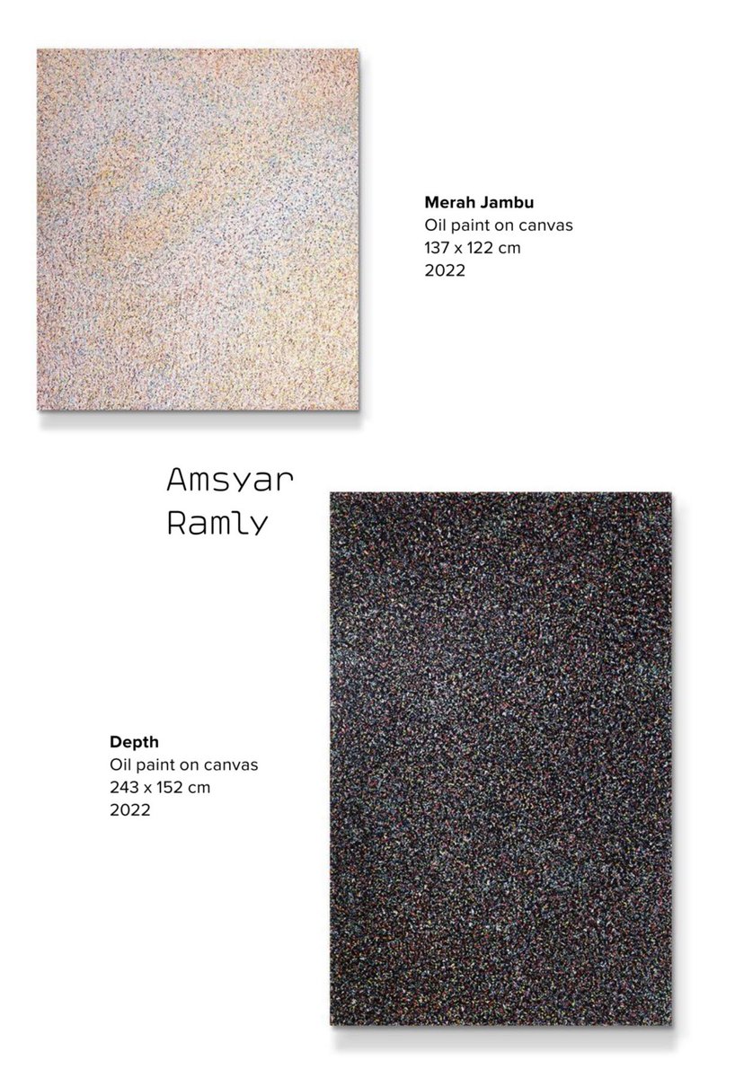 Alchemy: Group exhibition #sareng gallery.
26.11 - 23.12 2022

link è catalogue: mailchi.mp/6384cb3ca306/i…

Venue:
SARENG
Level 8, Menara Chan,
138 Jalan Ampang, 50450 Kuala Lumpur