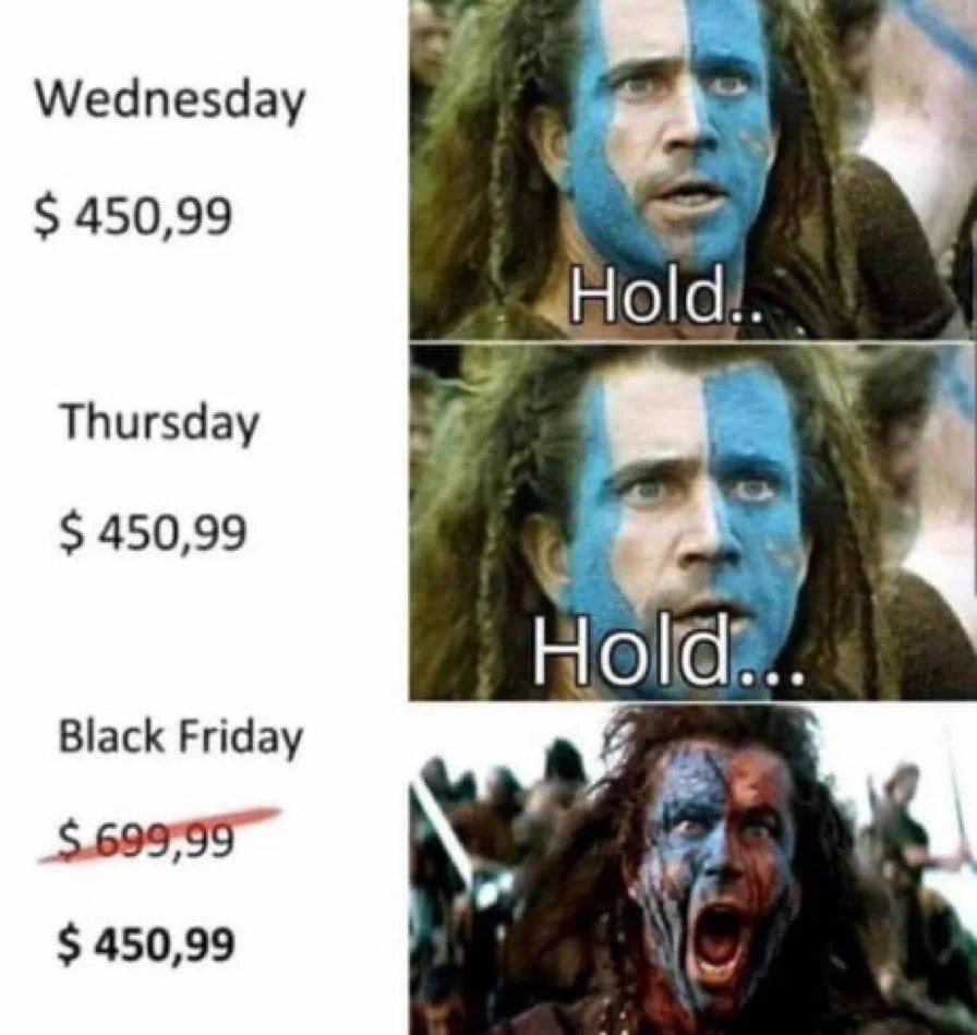 ブラックフライデーの価格推移！チェックするとこのパターンが多い！