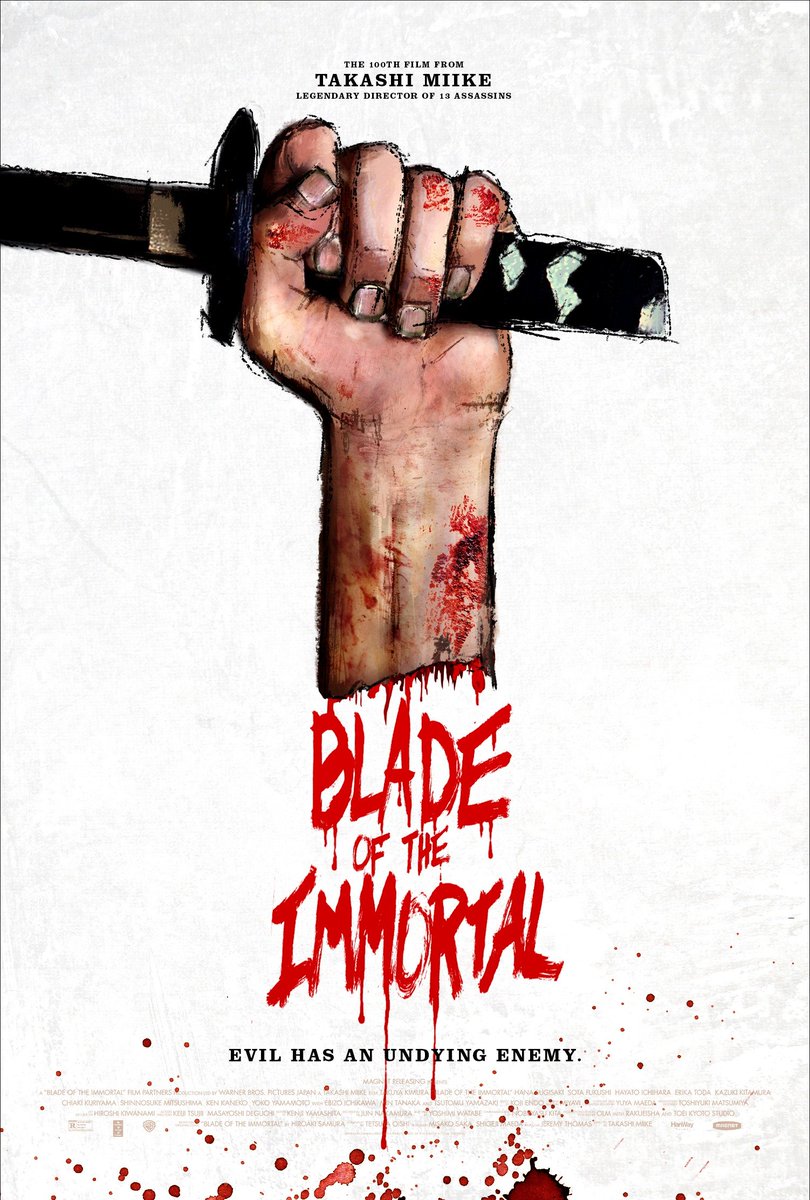 #NowWatching BLADE OF THE IMMORTAL #TakashiMiike #TakuyaKimura #HanaSugisaki #SotaFukushi #HayatoIchihara #ErikaToda #KazukiKitamura #ChiakiKuriyama #ShinnosukeMitsushima #IchikawaEbizoXI #MinTanaka #TsutomuYamazaki