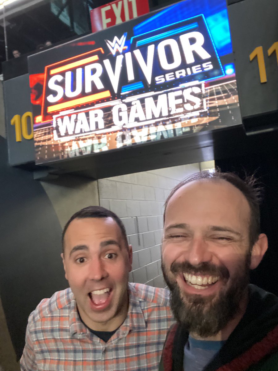 TenCountSteve's tweet image. Having a blast at #SurvivorSeries with @BenOffHours! #WARGAMES