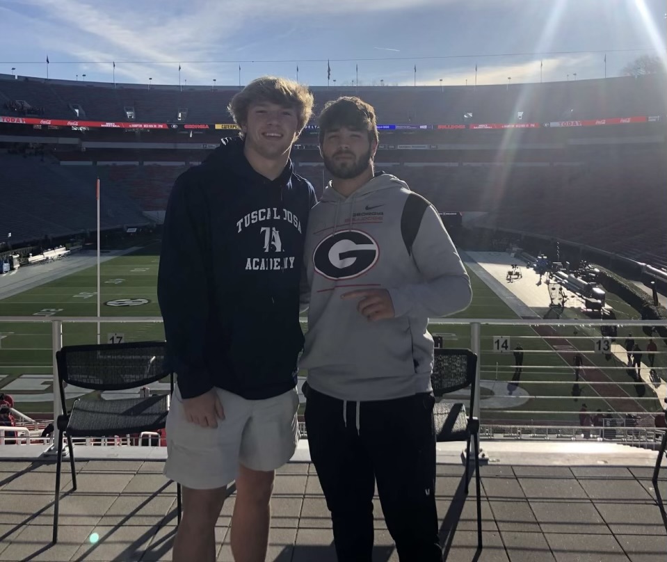 Thank you <a href="/GeorgiaFootball/">Georgia Football</a> for hosting Tuscaloosa Academy's Cayden Richardson &amp; Tristen Kegg in Athens today. Keep working hard, Cayden &amp; Tristen!
#WeAreTA #TuscaloosaAcademy #GoDawgs 
<a href="/cayrich14/">Cayden</a> @TristenKegg <a href="/CoachWMuschamp/">Will Muschamp</a> <a href="/CoachYeah/">Scott Cochran</a> <a href="/KirbySmartUGA/">Coach Kirby Smart</a>
