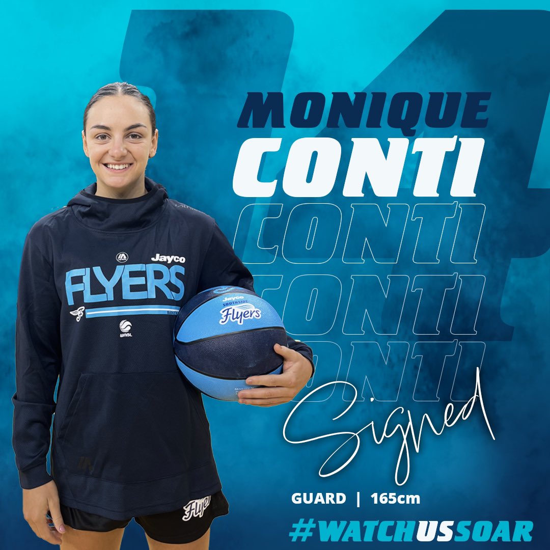SouthsideFlyers's tweet photo. 🚨PLAYER ANNOUNCEMENT🚨

Current AFLPA MVP and 2020 WNBL Champion, 𝐌𝐨𝐧𝐢𝐪𝐮𝐞 𝐂𝐨𝐧𝐭𝐢 is BACK‼️🤩

After her successful AFLW season with Richmond Tigers, we can’t wait to see her talents continue onto the basketball floor.

Give a BIG welcome back to Monique Conti !!! 💙🦋 https://t.co/ezkirzBZI6