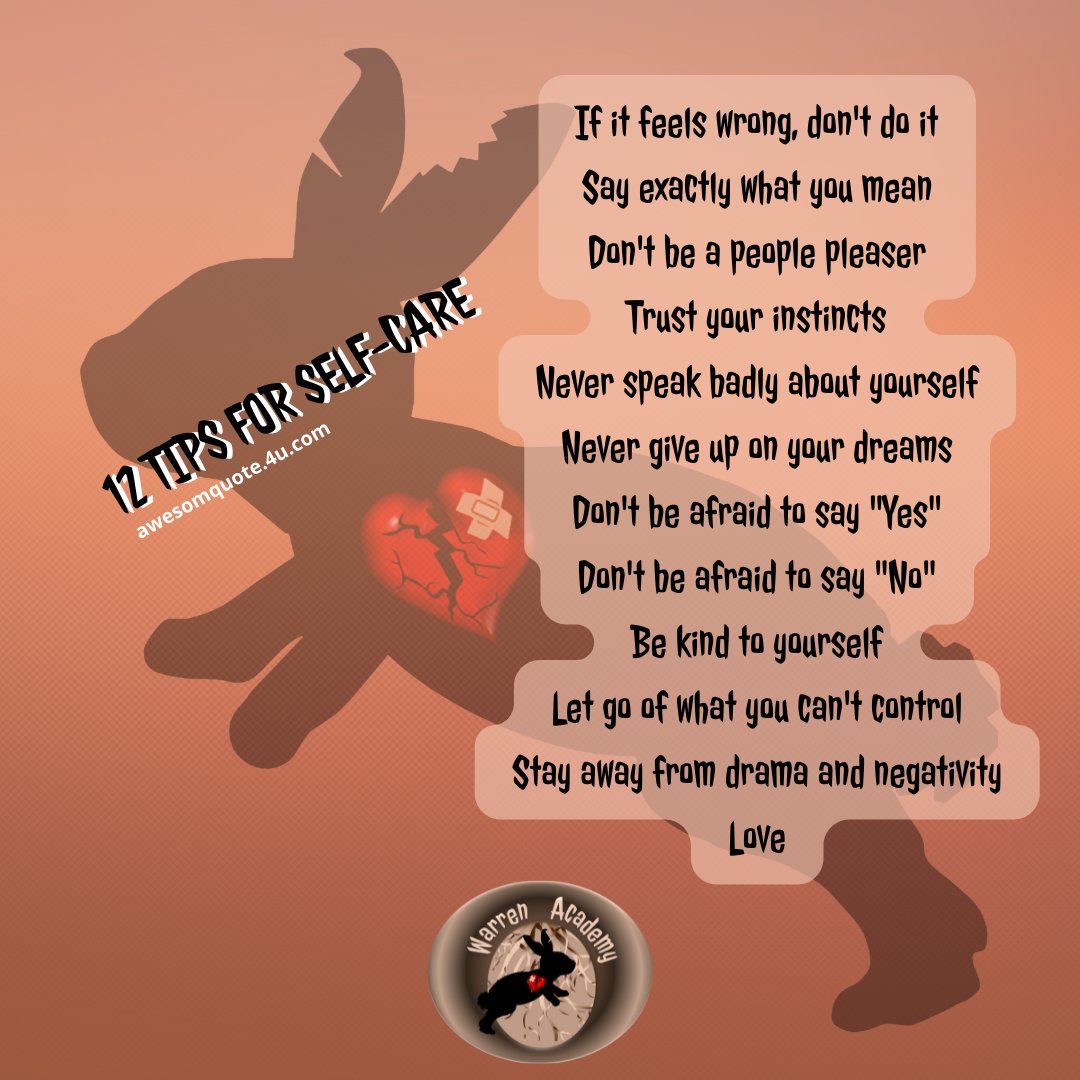 WarrenHeadHare's tweet photo. #selfcare #lookafteryourself #tips https://t.co/jQM0pC8eqY