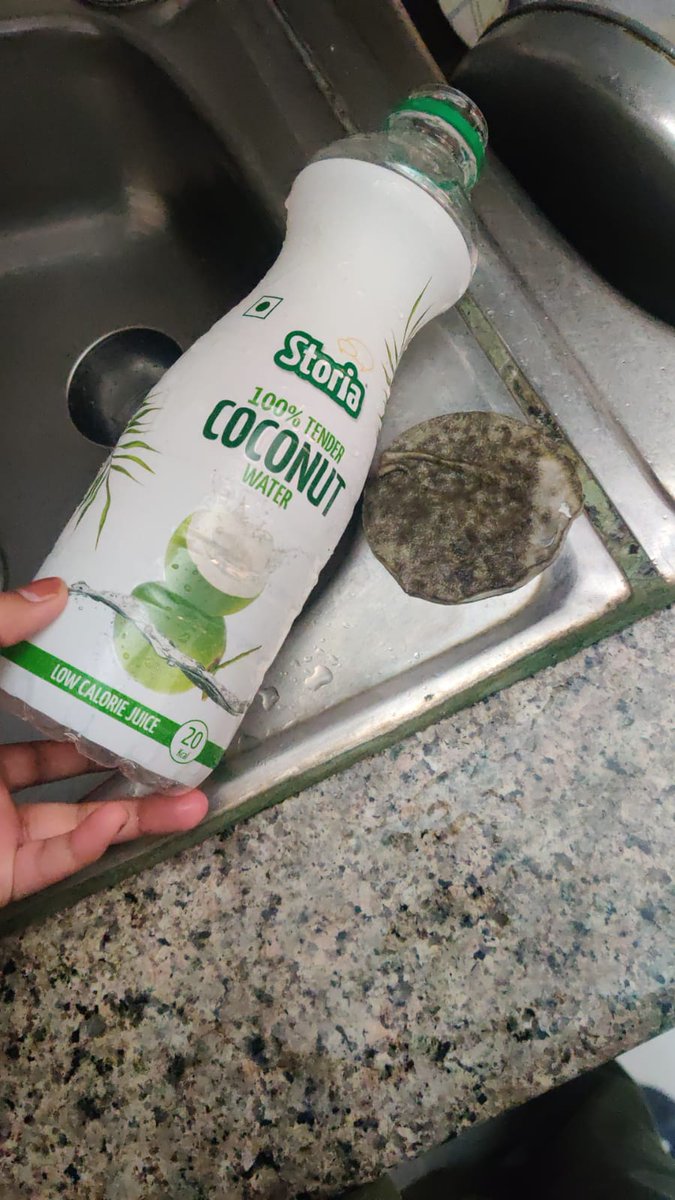 rishabhar0ra's tweet photo. @storiafoods, this came out of your bottle. A fungus laden tissue wasn't in the list of ingredients, the last I checked. 
How is this facility allowed to run? @fssaiindia https://t.co/GayJUPRMw4