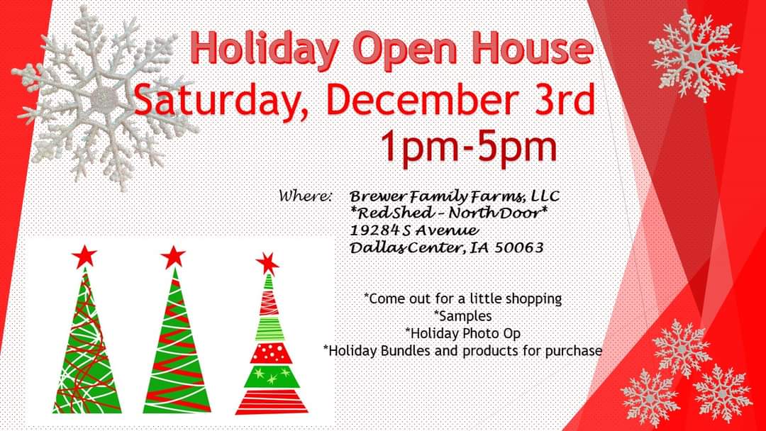 Holiday Open House. Sat, Dec. 3rd. Hope to see you there!