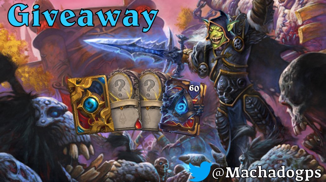 machadogps's tweet photo. Greetings soldiers of the Scourge. Blizzard provided me with a 60 Pre-order bundle to giveaway!
🔹To join:

❤️Follow @machadogps  &amp; Like;
🔄Retweet;
🗣️@ your favorite HS content creator and say why. 

I'll draw a winner at the 4th of Dec
#Hearthstone #Giveaway #MarchOfTheLichKing https://t.co/oUFq08dAwc