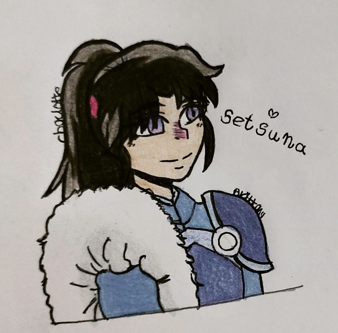 Las hijas del amo bonito y Rin ❤️ , Towa y Setsuna 💜💙