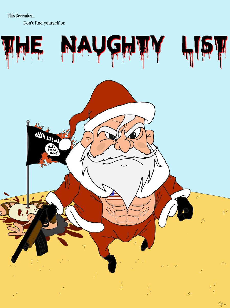 KnightWatchPub's tweet image. This Christmas…Santa is putting in work for America. #christmas #art #etsy #america #santa