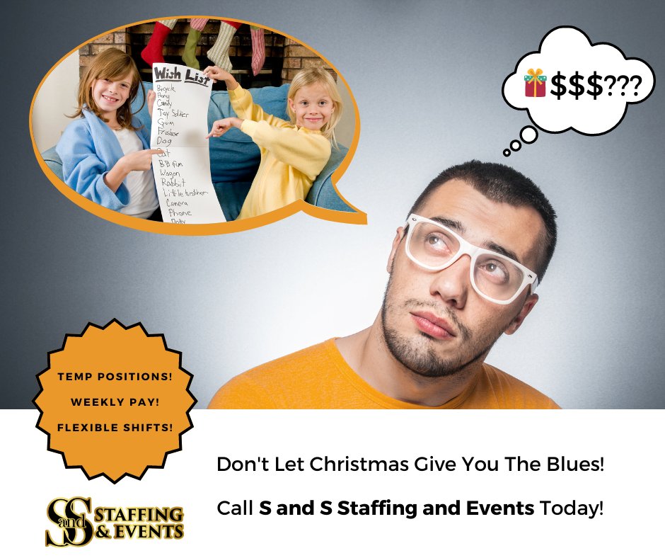 Looking for some extra holiday funds? We have flexible PT shifts for Event Set-up Staff, Catering Staff, Servers, Cooks, BOH, and more!
Give us a call at 816-226-7577 or visit our website to apply. 
ss-staffingandevents.com/join-our-team