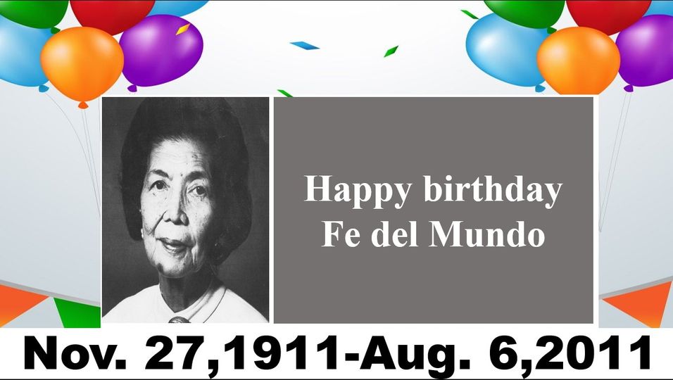 CrixandyJohn's tweet photo. Filipino pediatrician, Fe del Mundo was born today of 1911 https://t.co/uCN3SvXORr