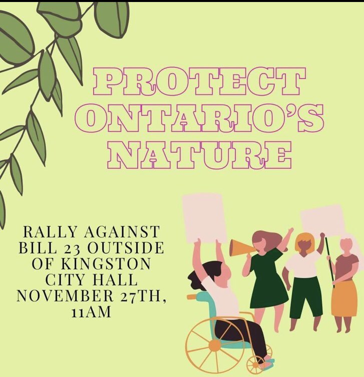 Amazing rally in Smiths Falls today! 80+ people!Pictures soon!  Tomorrow Kingston at City Hall 11am #Bill23 #ygk