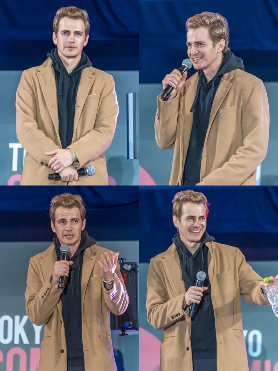 comforthayden's tweet photo. hayden christensen on day 3 of tokyo comic con <3 https://t.co/wXma6Rnr1Q