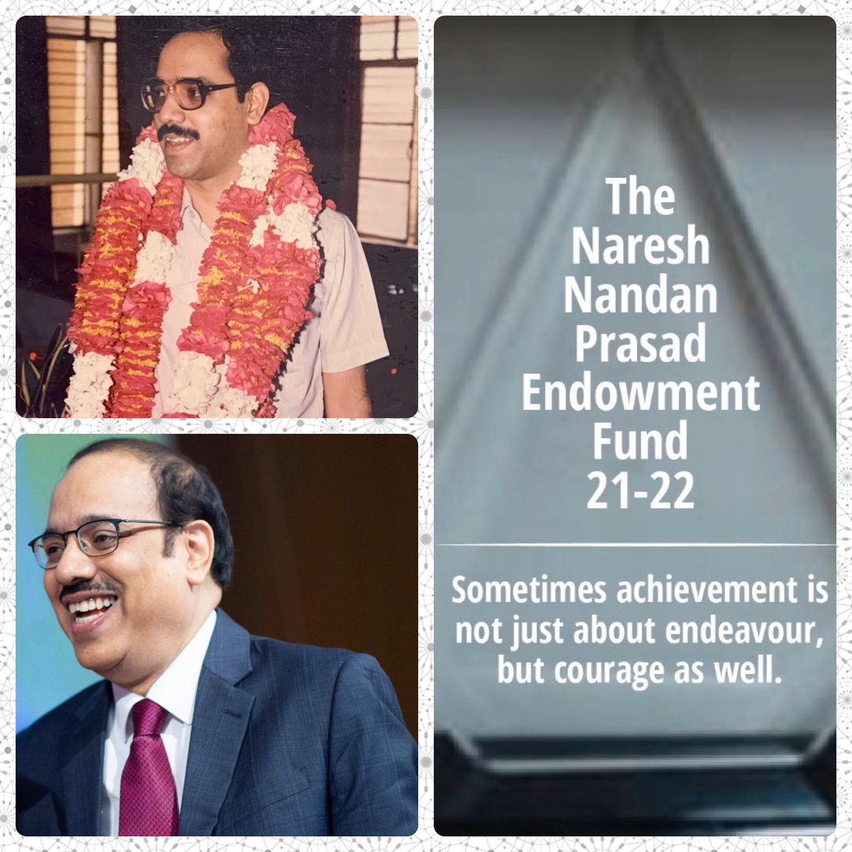 It is my proud privilege to announce the Naresh Nandan Prasad Endowment Fund for recognising girls from poor families who excel in school.

A tribute to the most loving father &amp; husband, valued friend, exemplary national &amp; international civil servant &amp; exceptional human being.