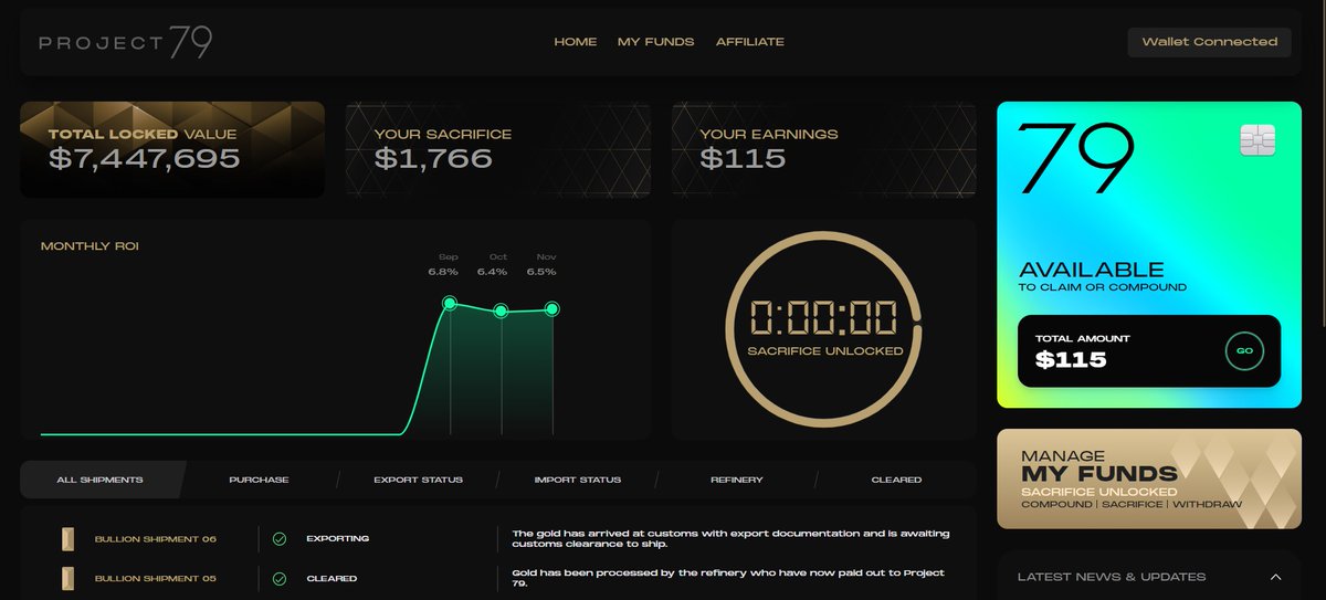 gregpiedt's tweet photo. @Project79Gold This is a beautiful site.. Just a working class stiff here, however its great to see something in the Crypto Space working as promised... Maybe because its NOT Crypto, Its GOLD... Thanks @HydroWhalesClub very proud to be a part of both of these communities.. https://t.co/dHo20Z06ko