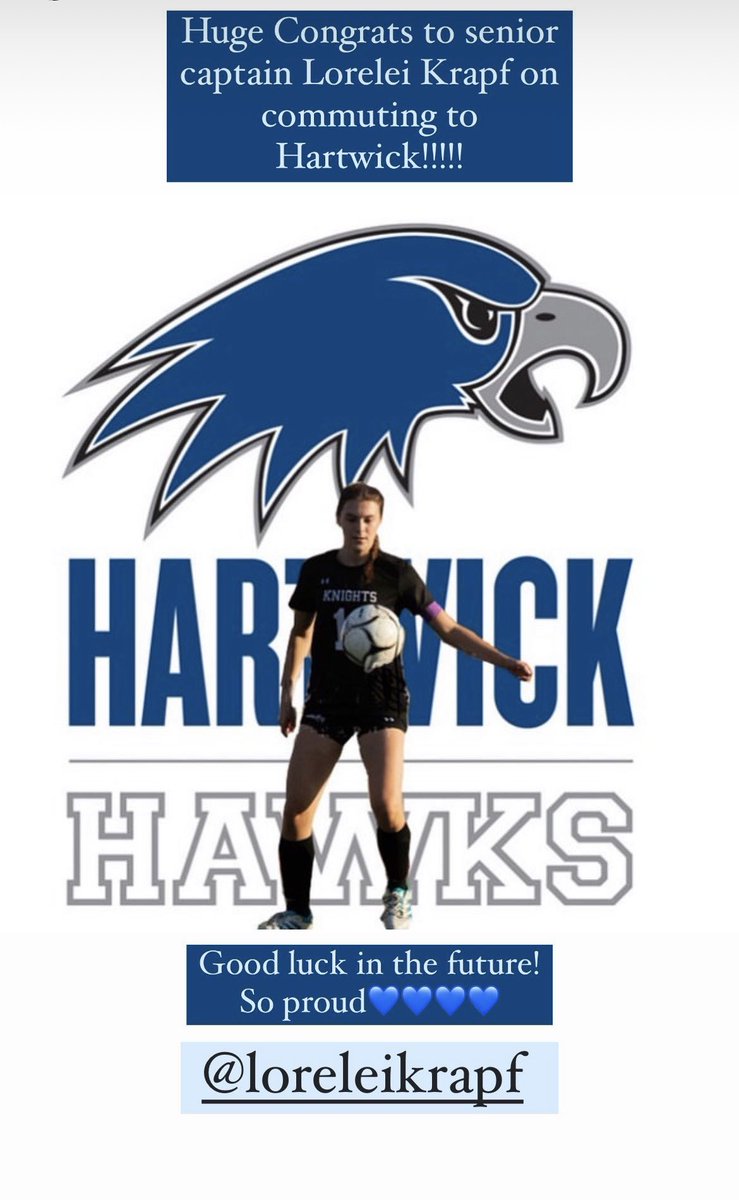 FpmGirls's tweet photo. HUGE CONGRATULATIONS to Lorelei Krapf on this Awesome Accomplishment. Hartwick got a Great Player and Person. No One Deserves this More.  #FPMSoccer #SoProud https://t.co/OeeqC728wf