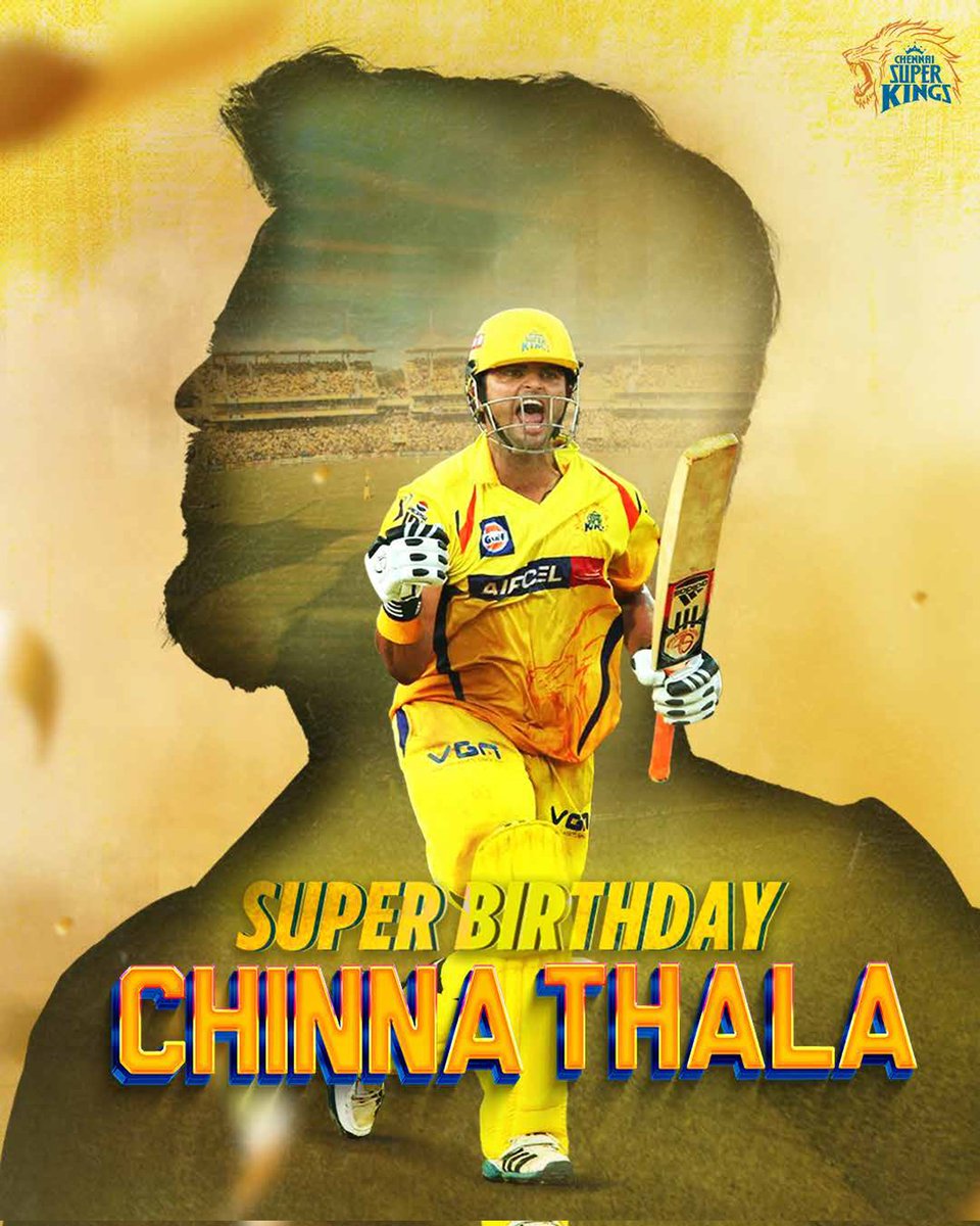 A true Super King marked by his character inside out! Super Birthday to you, Chinna Thala! 🦁💛 #WhistlePodu #Yellove 🦁💛