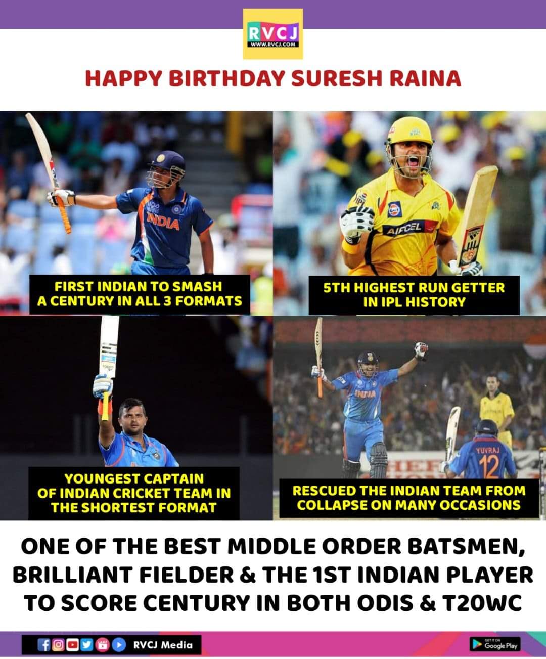 Happy Birthday Suresh Raina!  